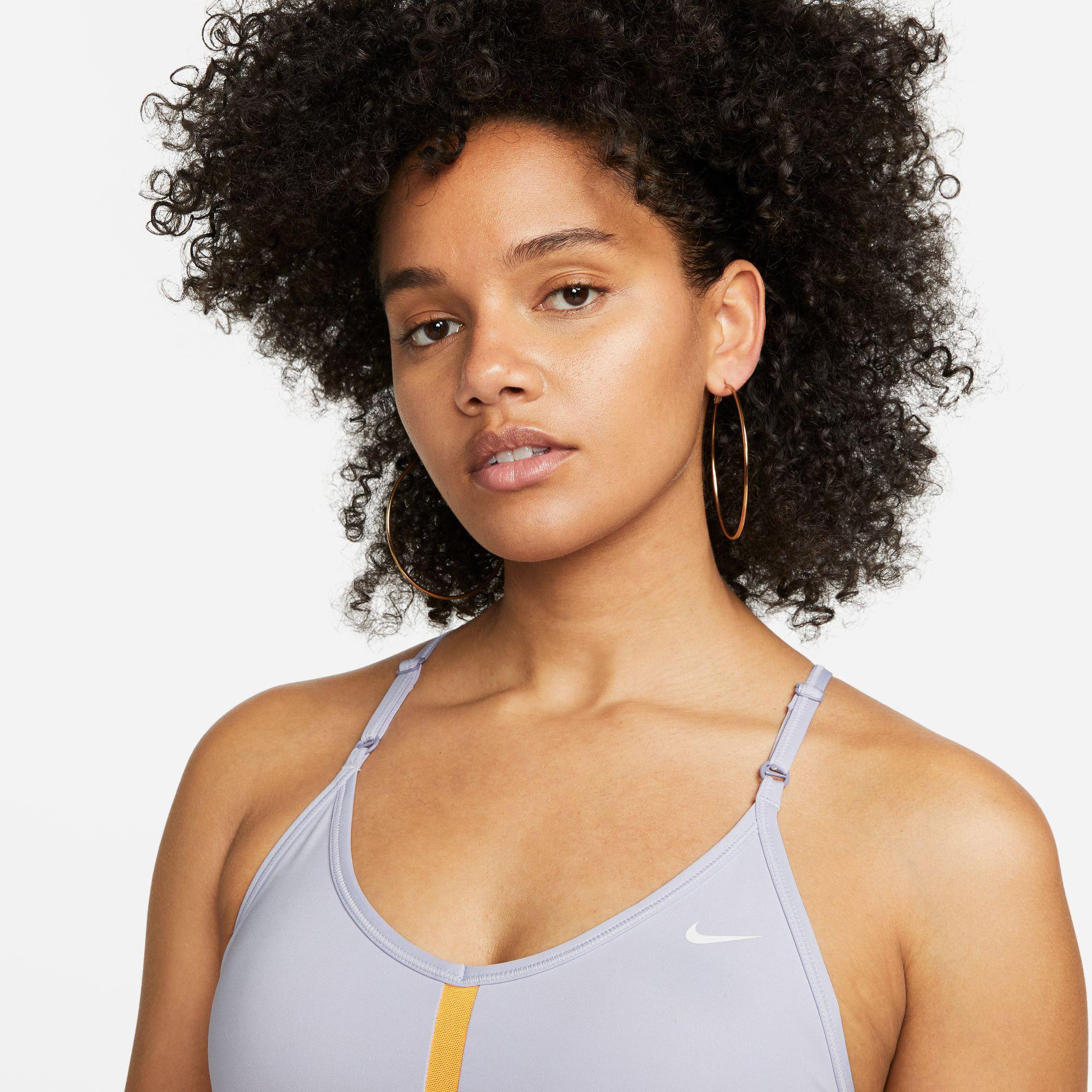 Nike Indy V-Neck Kadın Mor Bra