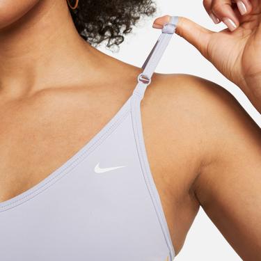  Nike Indy V-Neck Kadın Mor Bra
