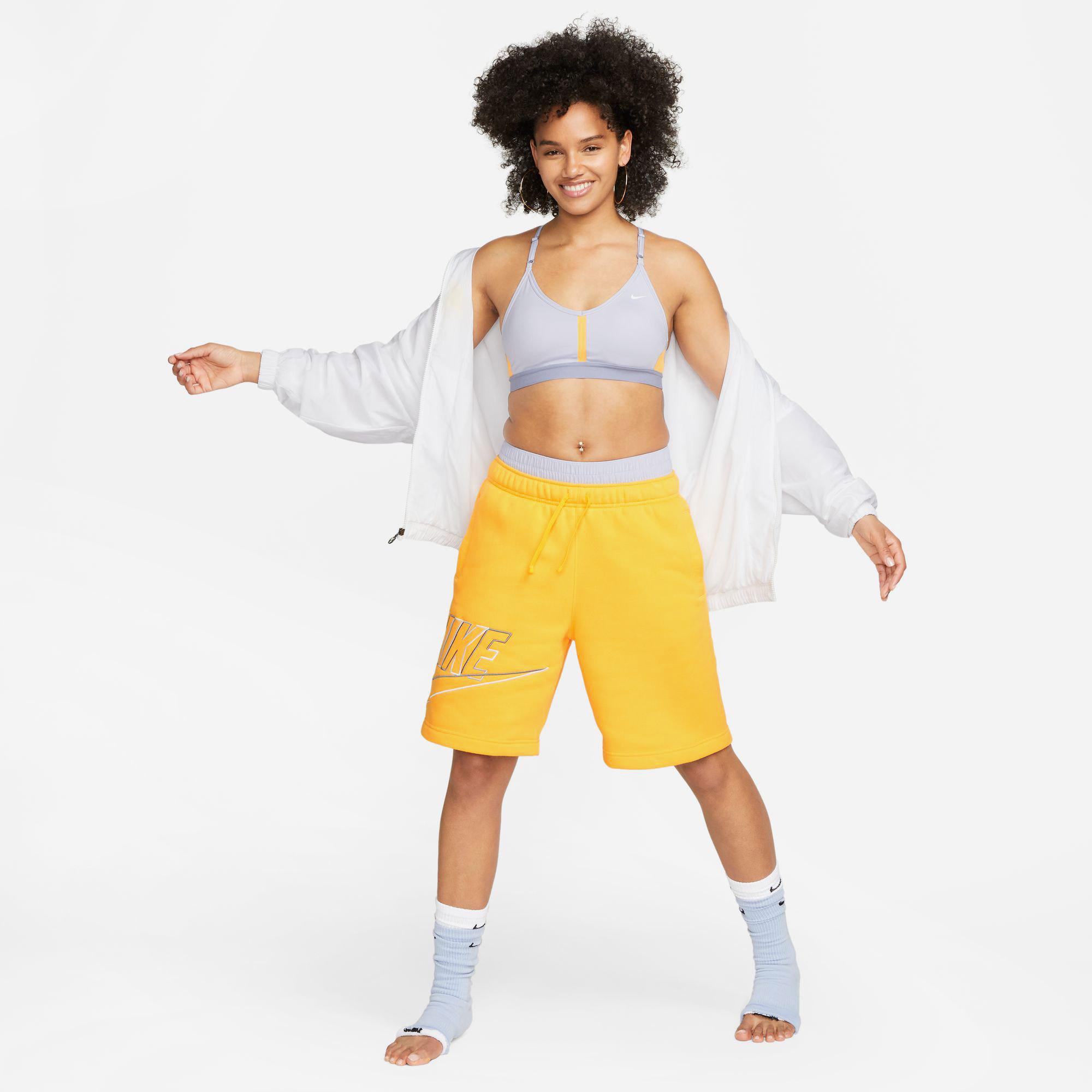 Nike Indy V-Neck Kadın Mor Bra