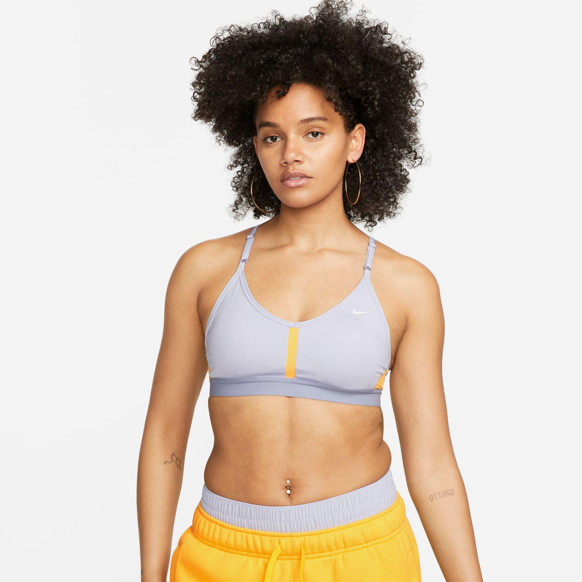 Nike Indy V-Neck Kadın Mor Bra