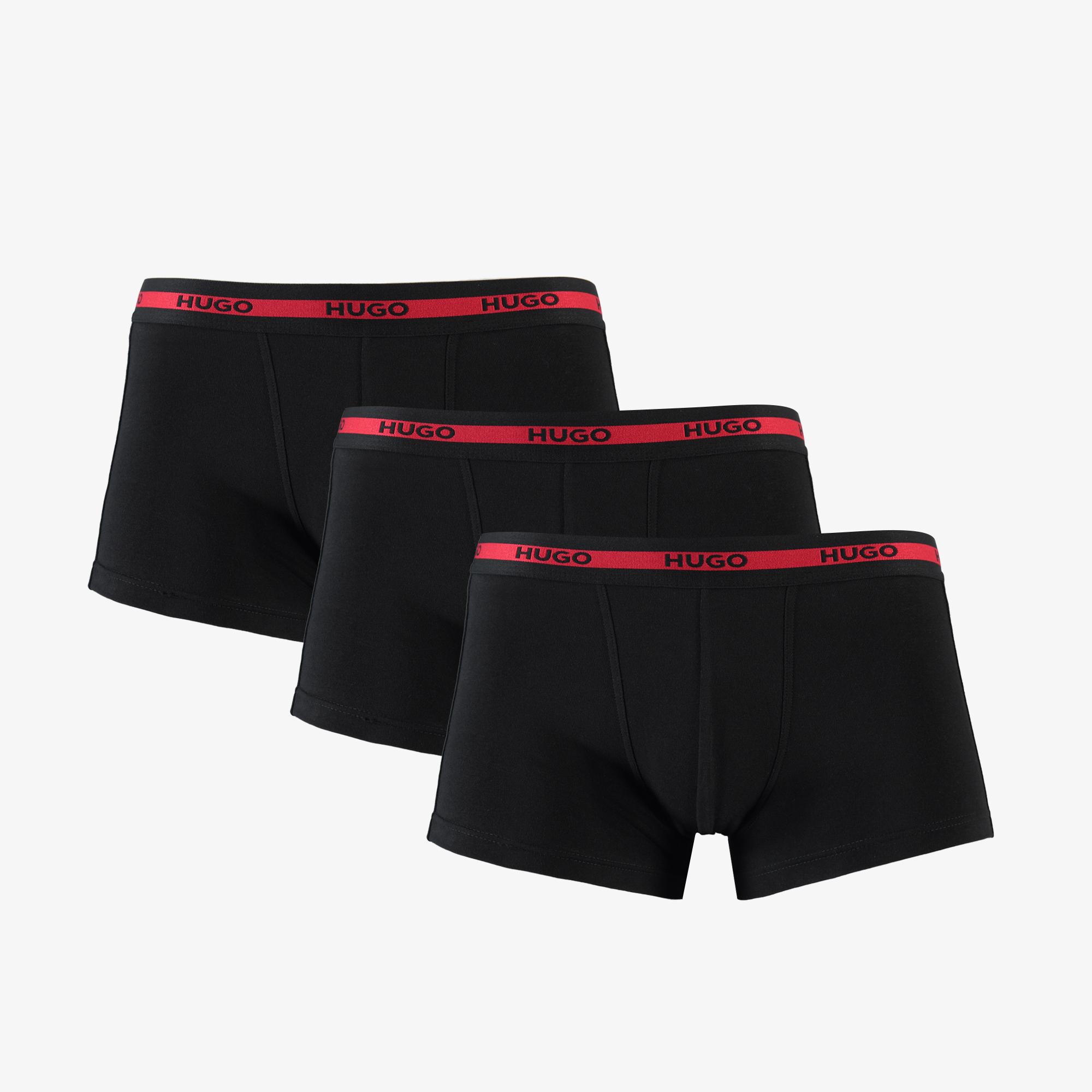Hugo Trunk 3'Lü Erkek Siyah Boxer
