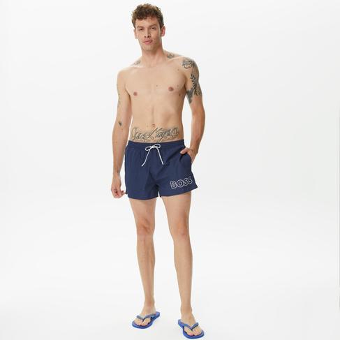  Boss Mooneye Erkek Lacivert Mayo Şort