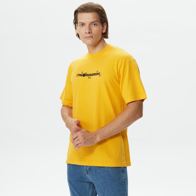  The Hundreds Butterfly Adam Erkek Sarı T-Shirt