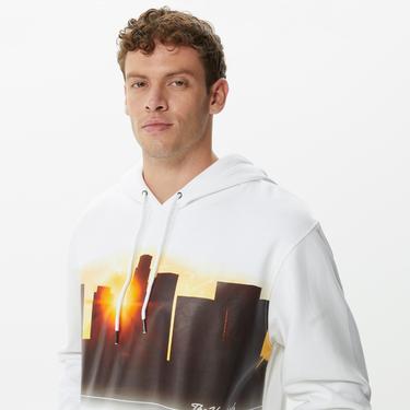  The Hundreds Skyline Erkek Beyaz Hoodie