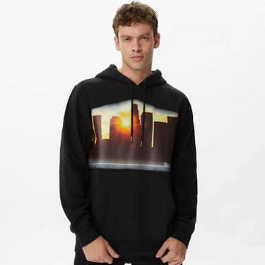  The Hundreds Skyline Erkek Siyah Hoodie