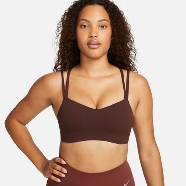  Nike Dri-FIT Alate Trace Kadın Kahverengi Bra