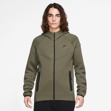  Nike Tech Fleece Full Zip Windrunner Hoodie Erkek Haki Sweatshirt