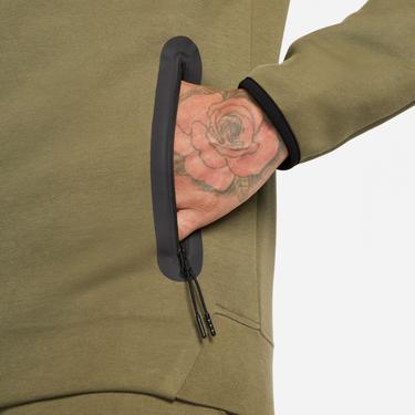  Nike Tech Fleece Full Zip Windrunner Hoodie Erkek Haki Sweatshirt