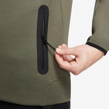  Nike Tech Fleece Full Zip Windrunner Hoodie Erkek Haki Sweatshirt