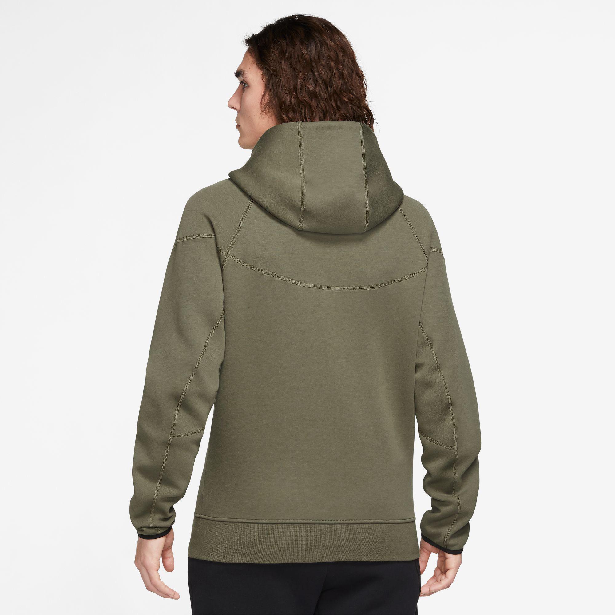 Nike Tech Fleece Full Zip Windrunner Hoodie Erkek Haki Sweatshirt