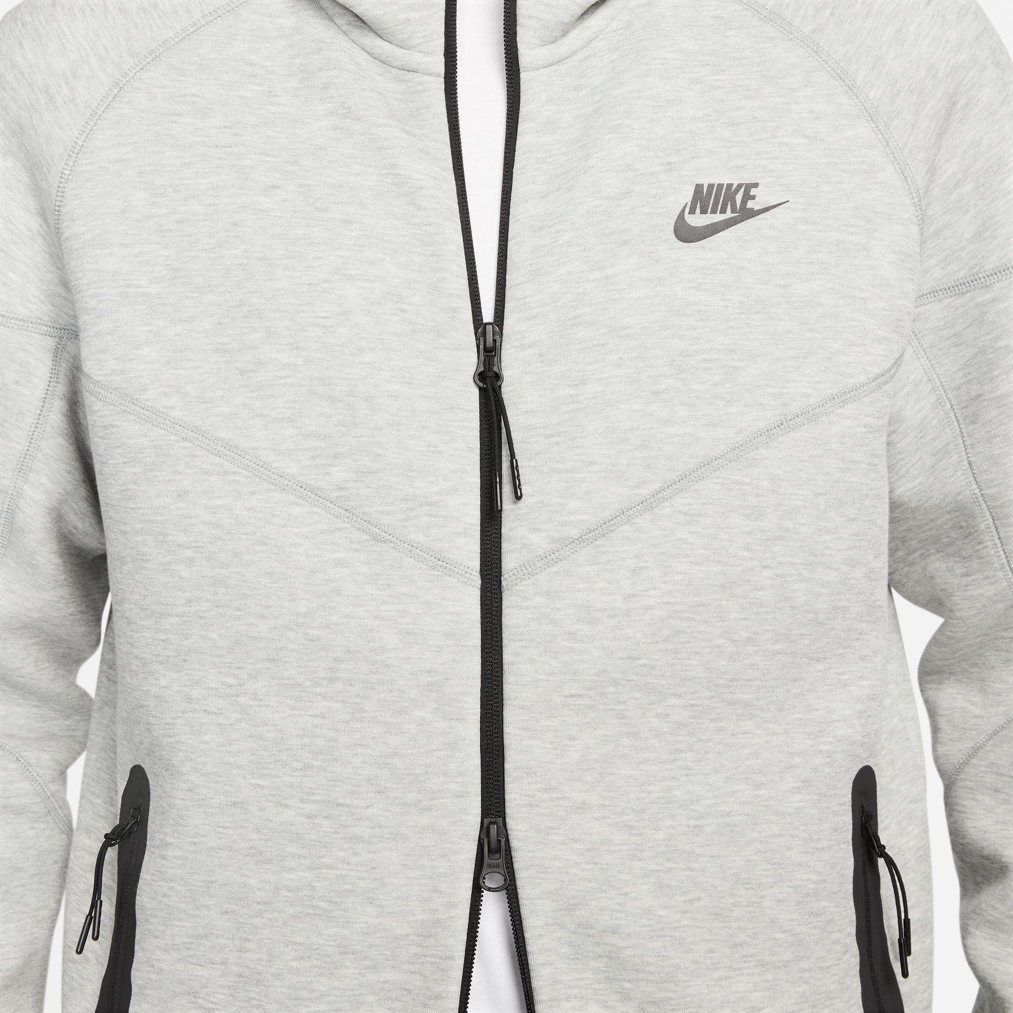 Nike Tech Fleece Full Zip Windrunner Hoodie Erkek Gri Sweatshirt