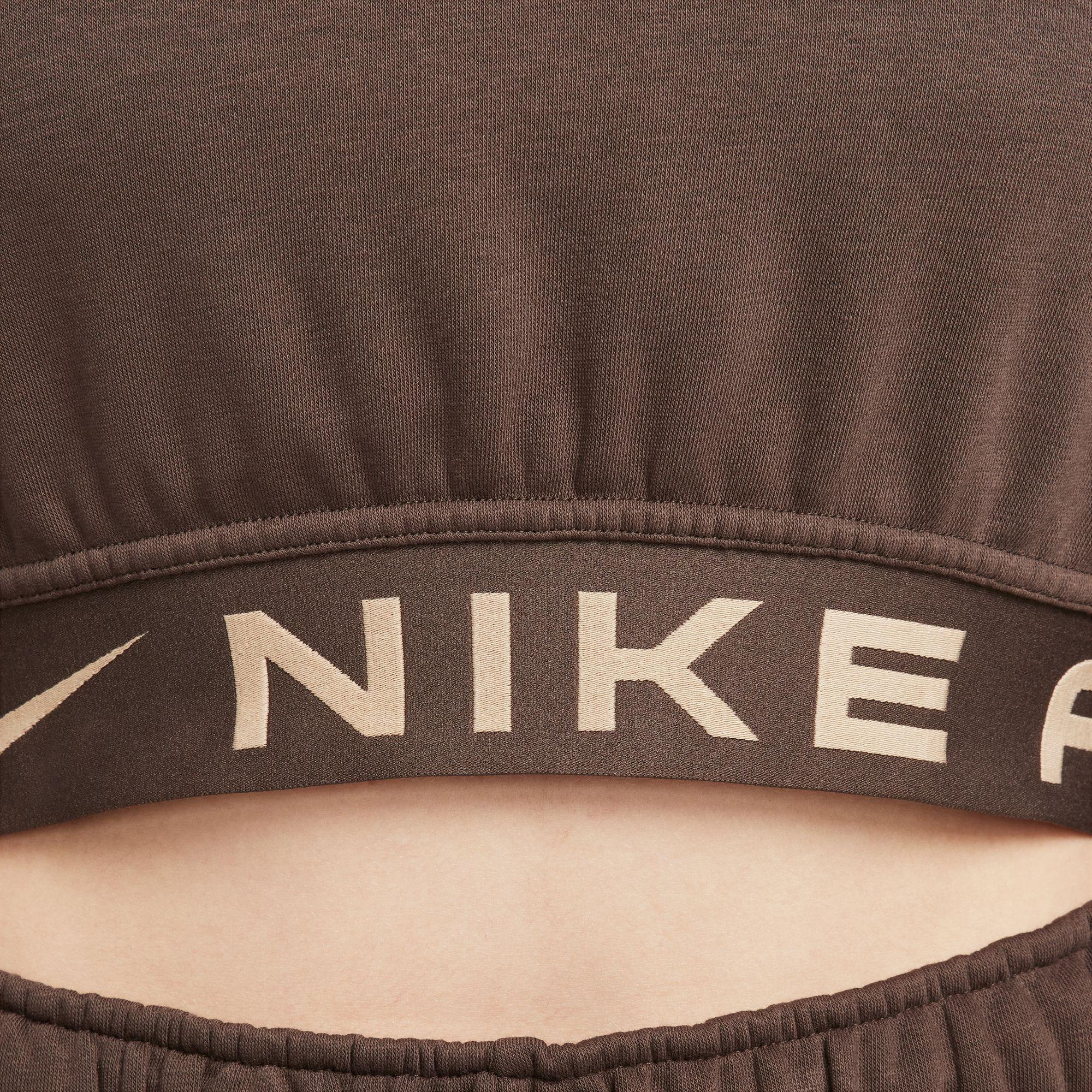 Nike Sportswear Air Fleece Top Kadın Kahverengi Uzun Kollu T-Shirt