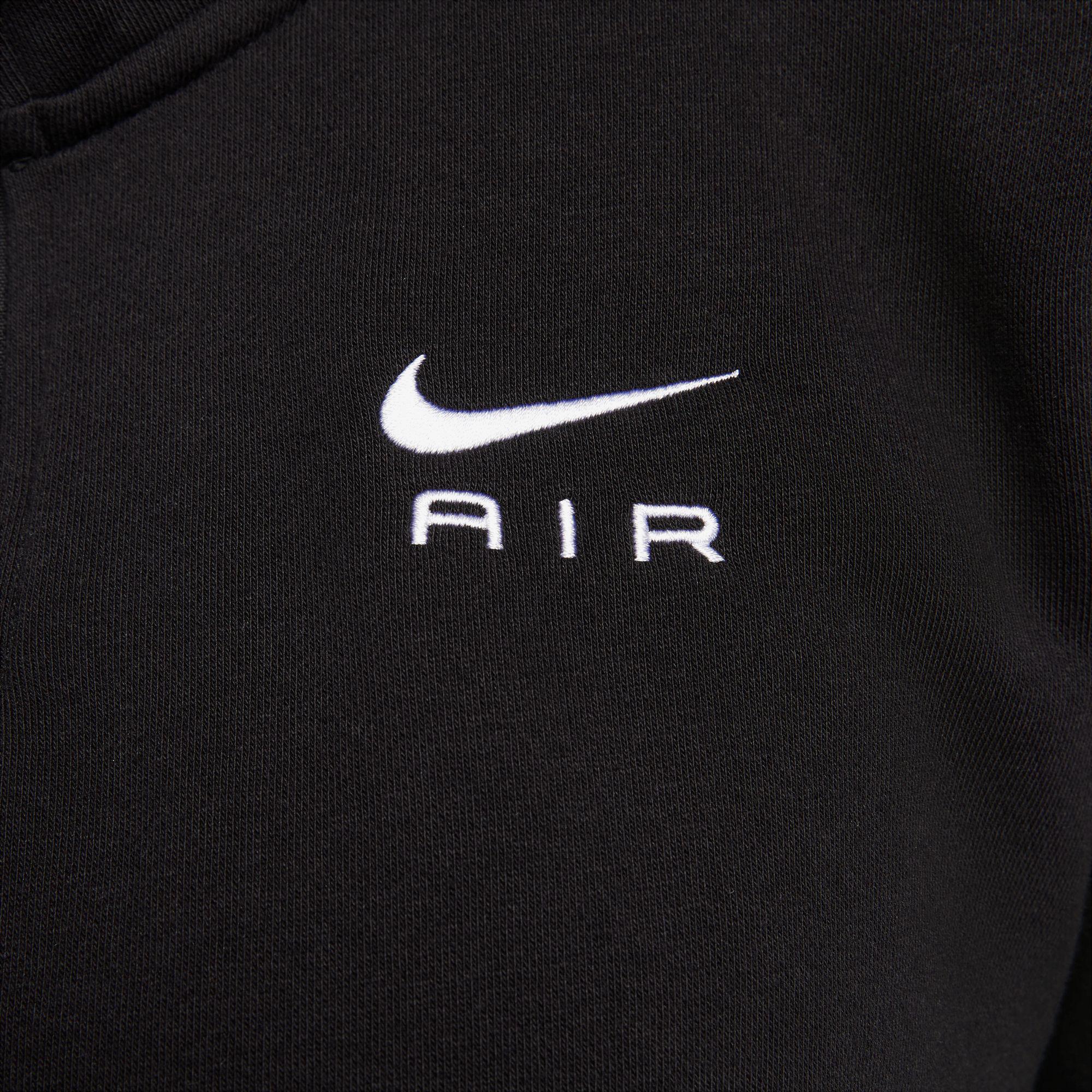 Nike Sportswear Air Fleece Top Kadın Siyah Uzun Kollu T-Shirt