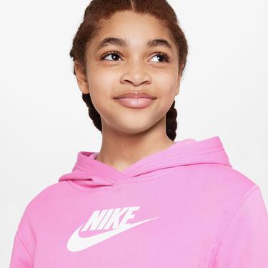  Nike Sportswear Club Fleece Crp Hoody Çocuk Pembe Sweatshirt