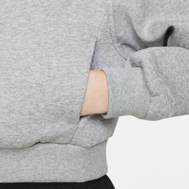  Nike Sportswear Club Fleece Crop Hoody Çocuk Gri Sweatshirt