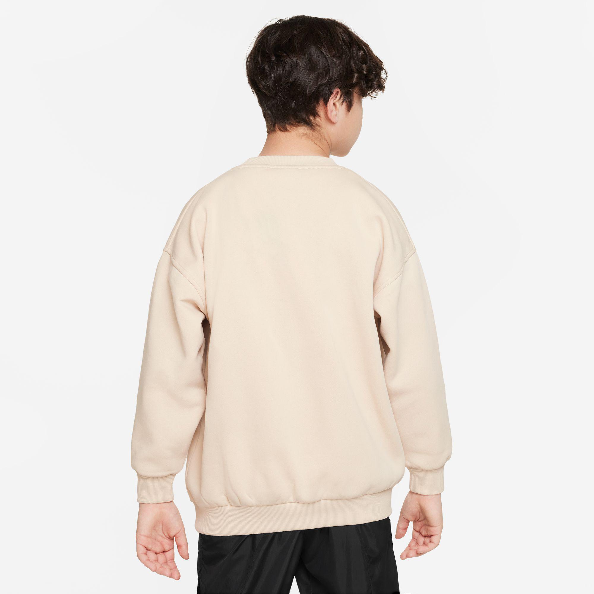 Nike Sportswear Club Fleece Oversized Crew Çocuk Krem Sweatshirt