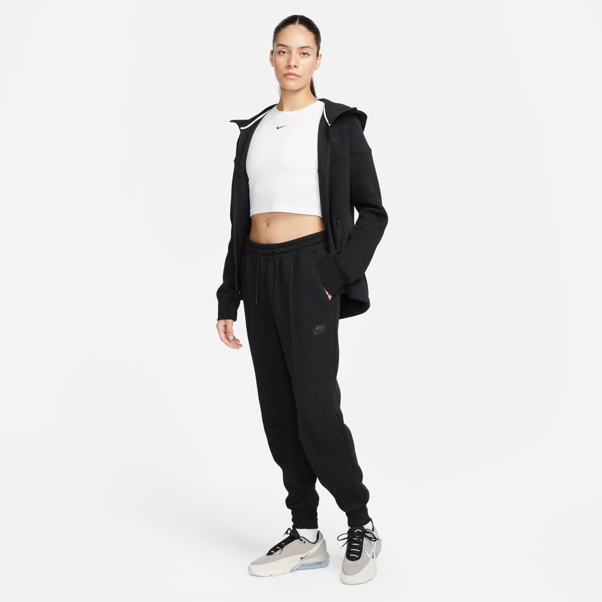 Nike Sportswear Tech Fleece Mid Rise Kadın Siyah Eşofman Altı