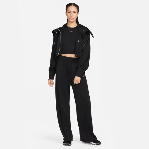  Nike Sportswear Essential High Rise Wide Leg Kadın Siyah Eşofman Altı