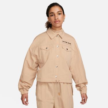  Nike Sportswear Air Woven Mod Crop Kadın Kahverengi Ceket