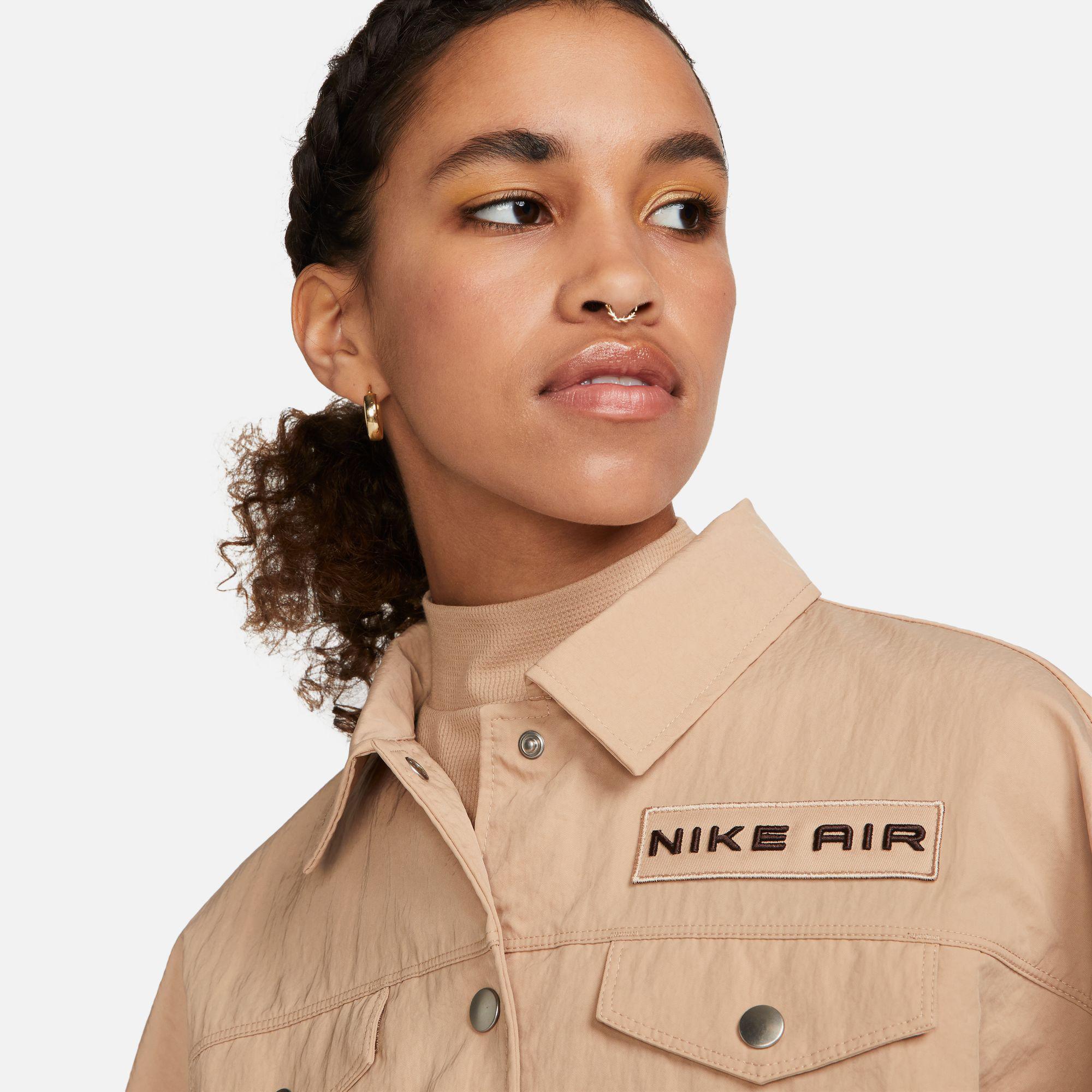 Nike Sportswear Air Woven Mod Crop Kadın Kahverengi Ceket