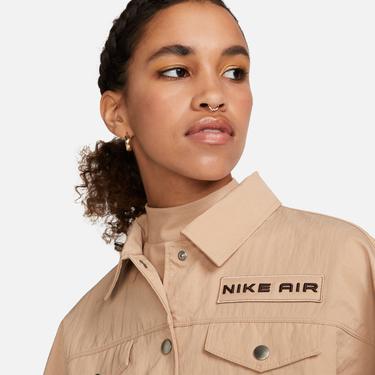  Nike Sportswear Air Woven Mod Crop Kadın Kahverengi Ceket
