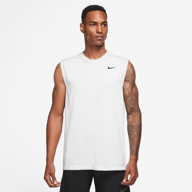  Nike Dri-Fit Legend Reset Erkek Beyaz Kolsuz T-Shirt