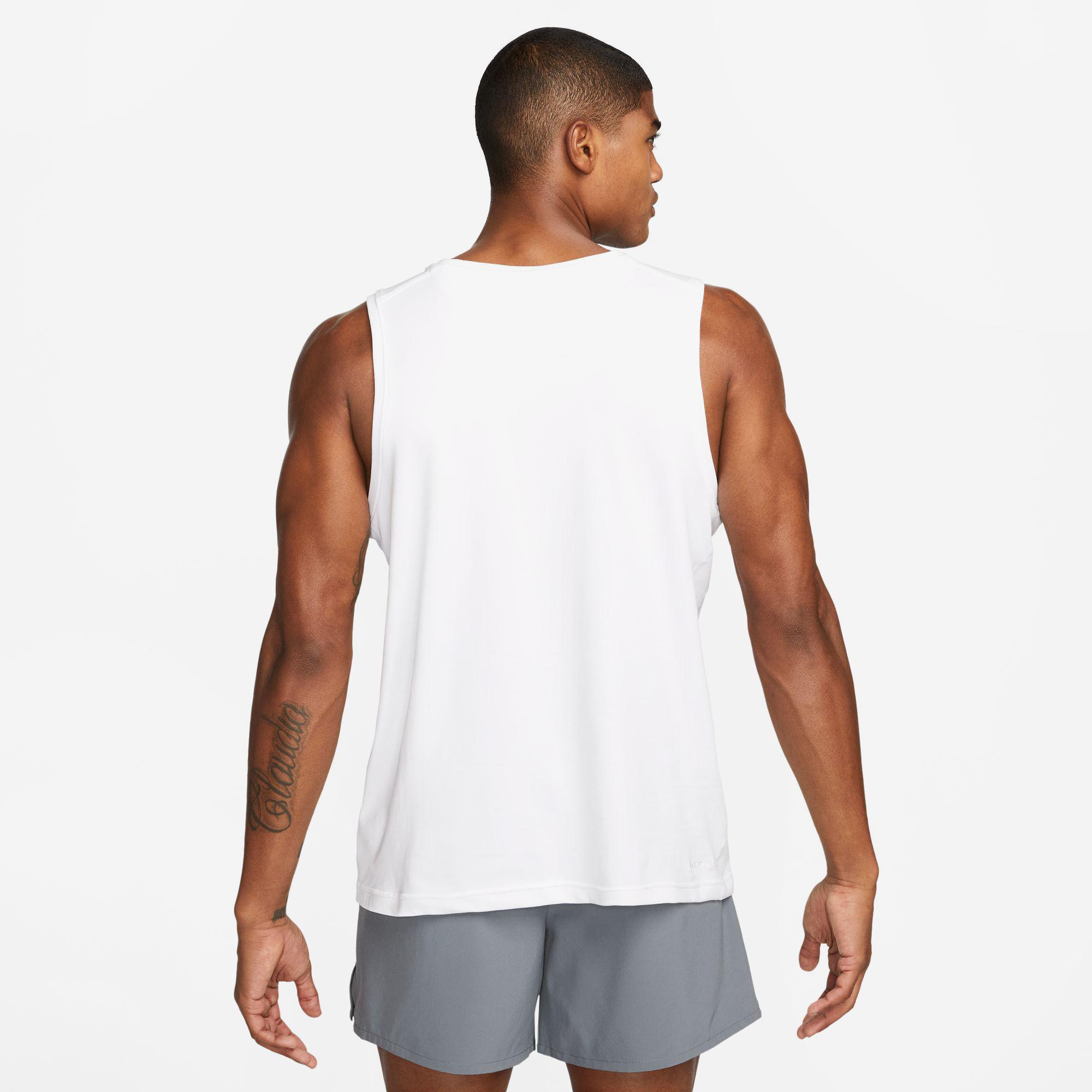 Nike Dri-Fit Primary Tank Erkek Beyaz Kolsuz T-Shirt