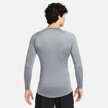  Nike Pro Dri-Fit Top Erkek Gri Uzun Kollu T-Shirt