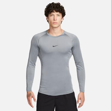  Nike Pro Dri-Fit Top Erkek Gri Uzun Kollu T-Shirt