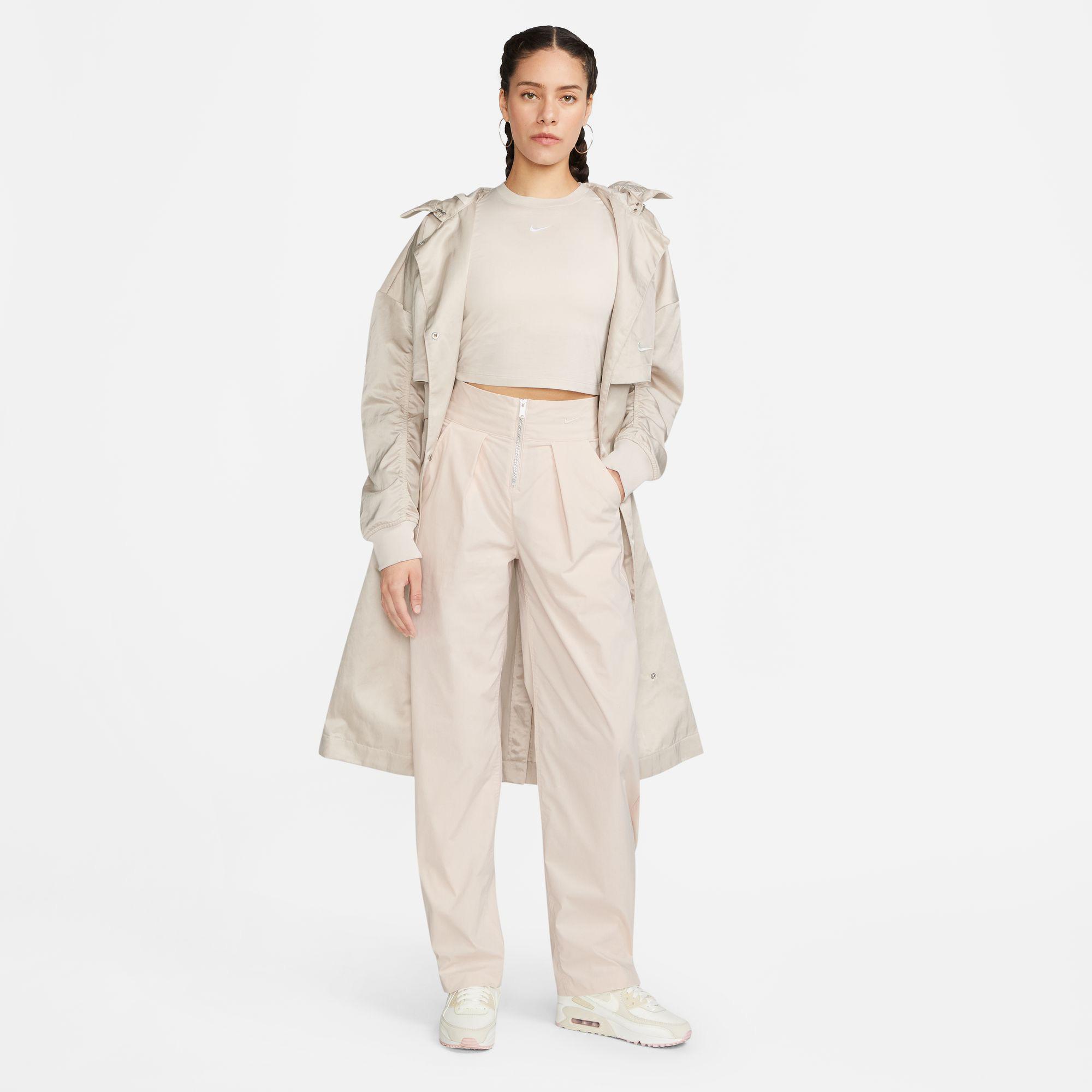 Nike Sportswear Collection Woven Trouser Kadın Krem Rengi Eşofman Altı