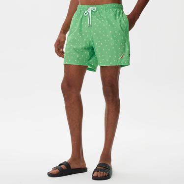  Nautica Erkek Yeşil Baskılı Mayo Şort