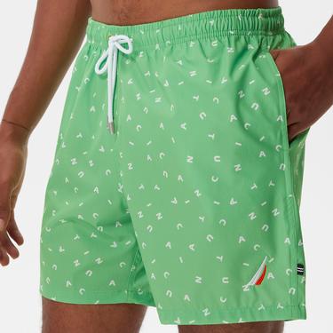  Nautica Erkek Yeşil Baskılı Mayo Şort