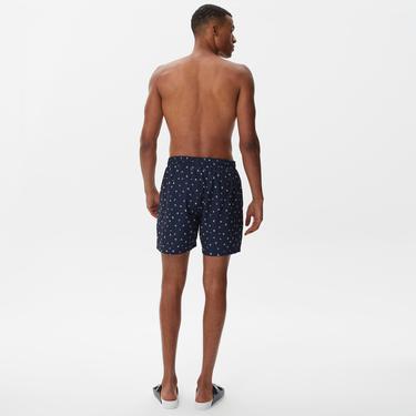  Nautica Erkek Lacivert Baskılı Deniz Şortu
