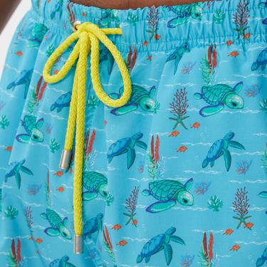  Nautica Erkek Mavi Baskılı Deniz Şortu