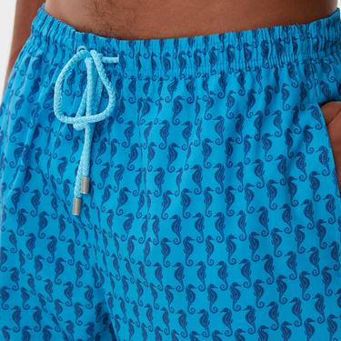  Nautica Erkek Mavi Baskılı Mayo Şort