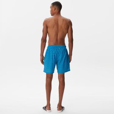  Nautica Erkek Mavi Baskılı Mayo Şort