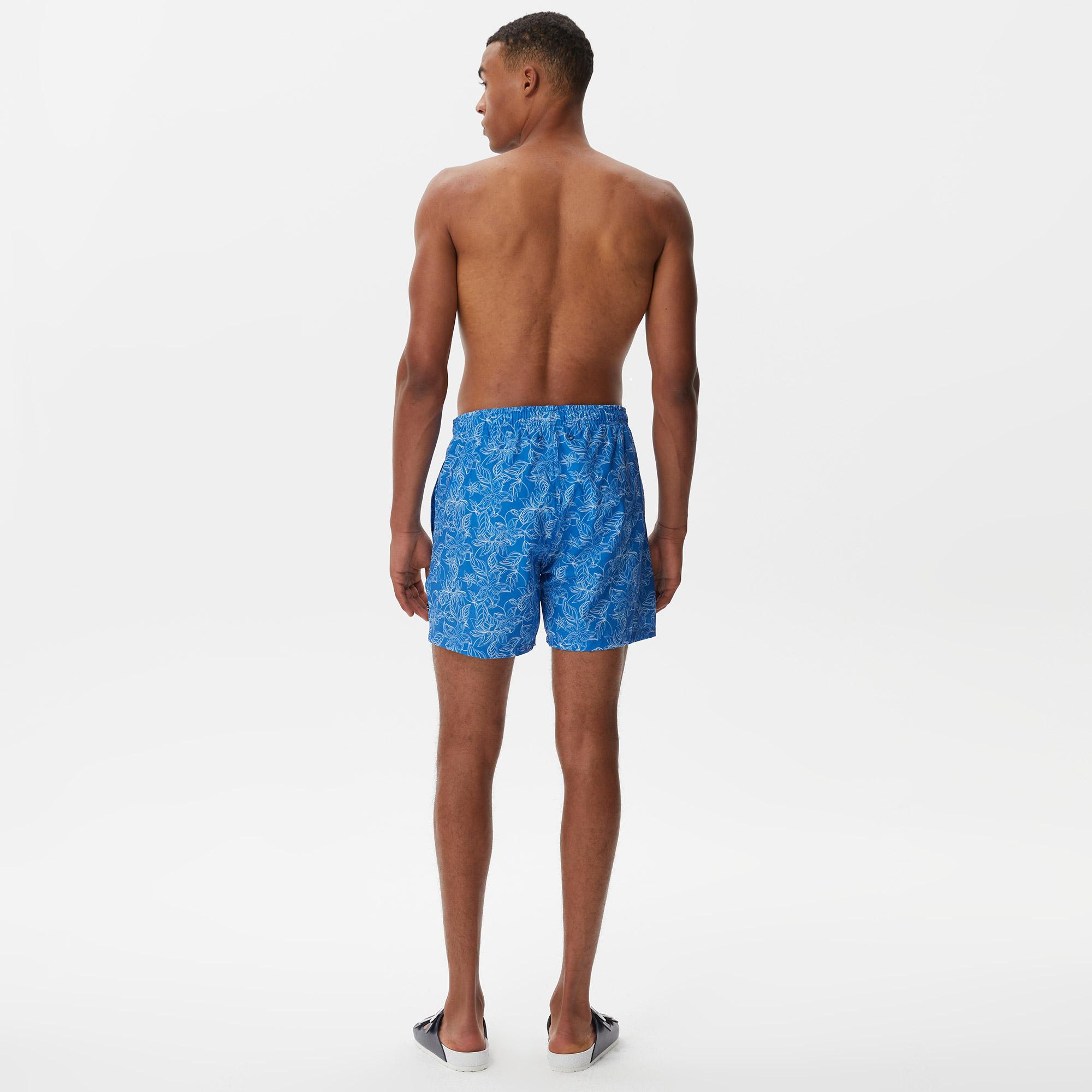 Nautica Erkek Mavi Baskılı Deniz Şortu