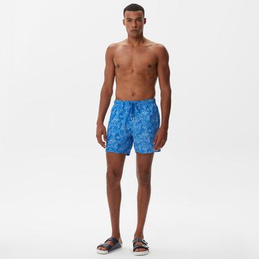 Nautica Erkek Mavi Baskılı Mayo Şort