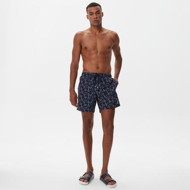  Nautica Erkek Lacivert Baskılı Mayo Şort