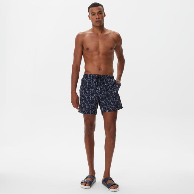  Nautica Erkek Lacivert Baskılı Mayo Şort
