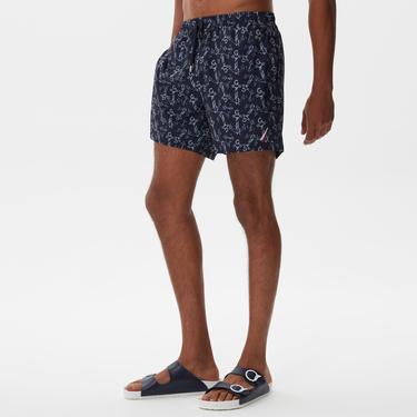  Nautica Erkek Lacivert Baskılı Mayo Şort