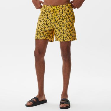  Nautica Erkek Sarı Baskılı Mayo Şort