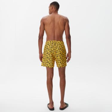  Nautica Erkek Sarı Baskılı Mayo Şort