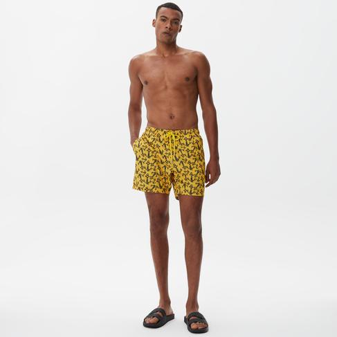  Nautica Erkek Sarı Baskılı Mayo Şort