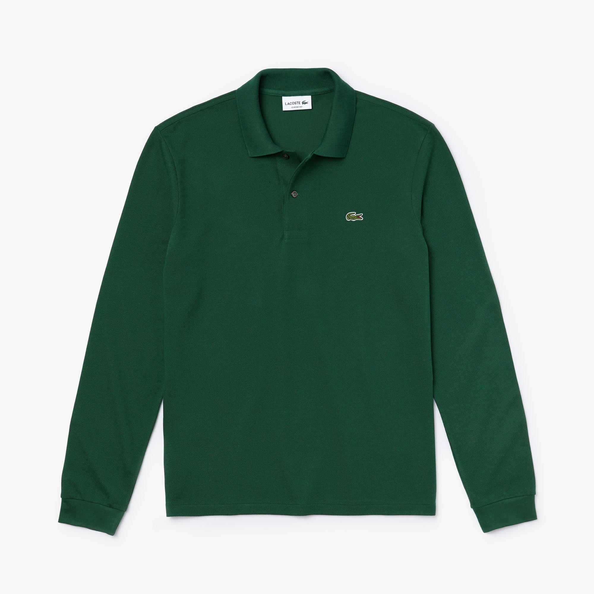 Lacoste Erkek Classic Fit Uzun Kollu Yeşil L1212 Polo