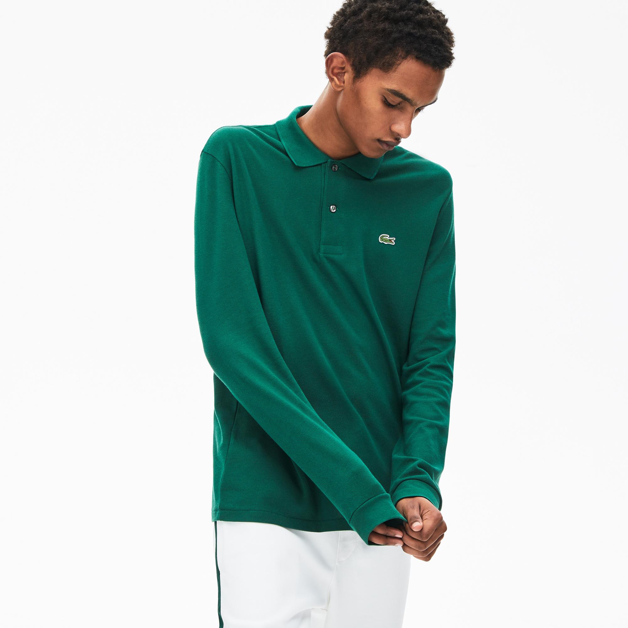Lacoste Erkek Classic Fit Uzun Kollu Yeşil L1212 Polo