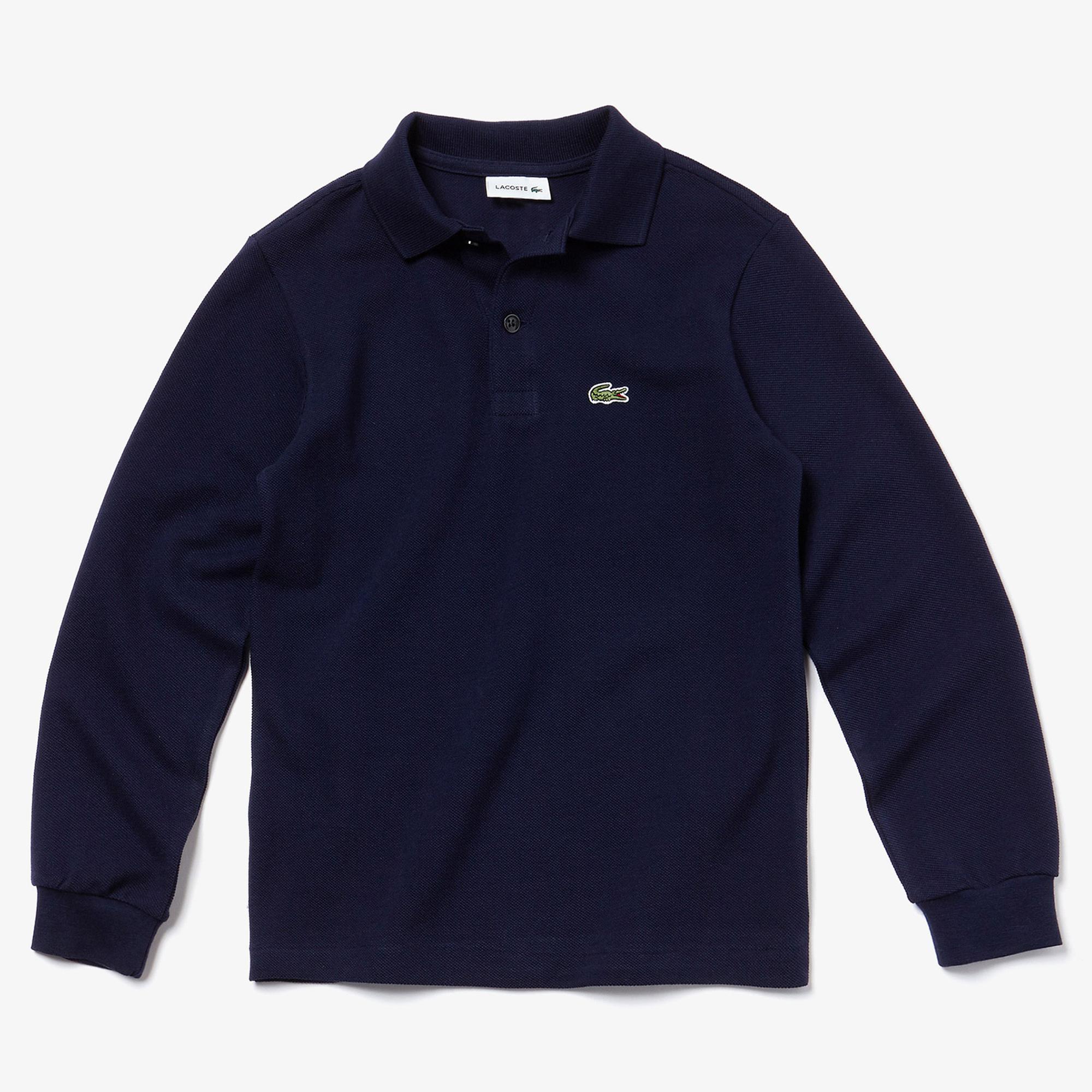 Erkek Çocuk Regular Fit Uzun Kollu Lacivert Polo