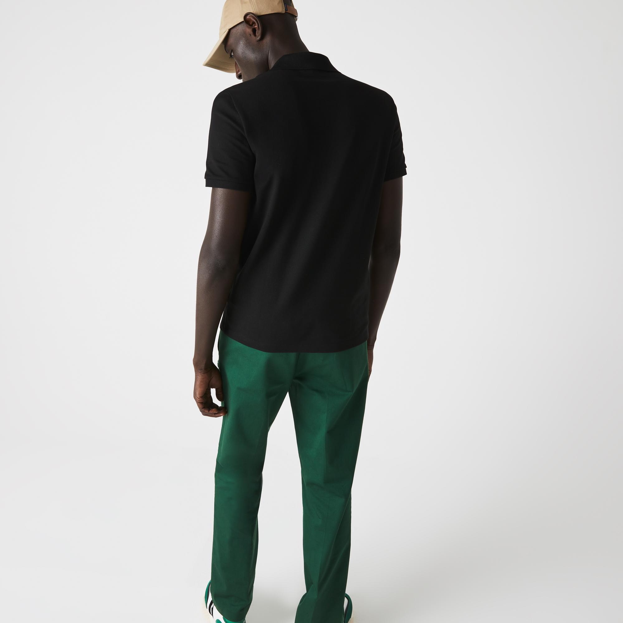 Erkek Slim Fit Siyah Polo