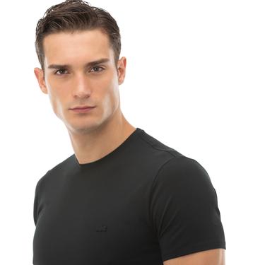  Lacoste Erkek Slim Fit Bisiklet Yaka Siyah T-Shirt