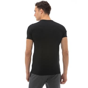  Lacoste Erkek Slim Fit Bisiklet Yaka Siyah T-Shirt